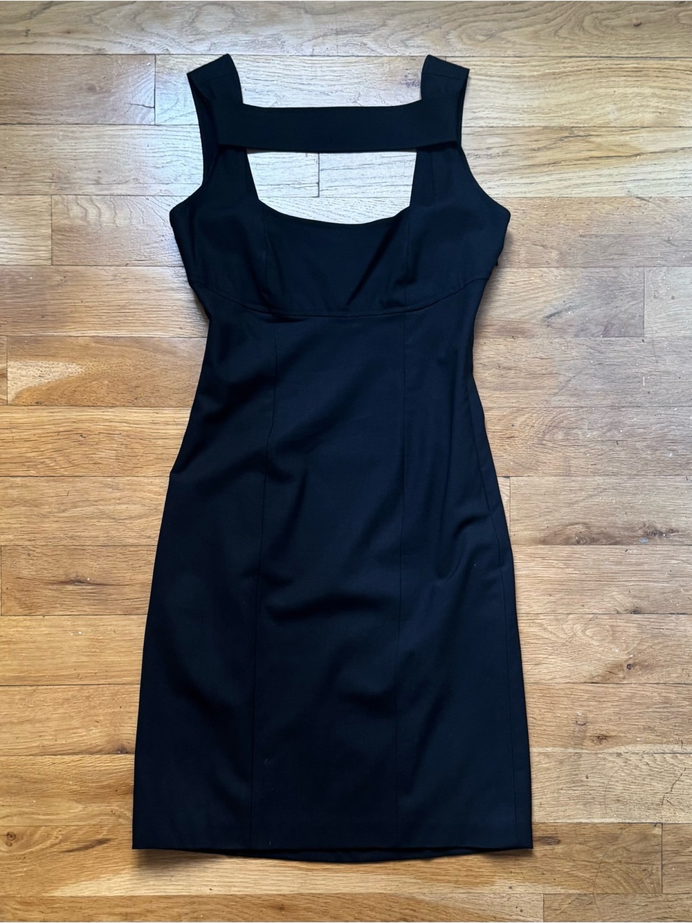 black wool lined cocktail dress (size: 2)